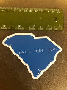 South Carolina swim.bike.run Decal